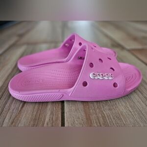 Pink Crocs Slide Women's Casual Sandals Size 11.